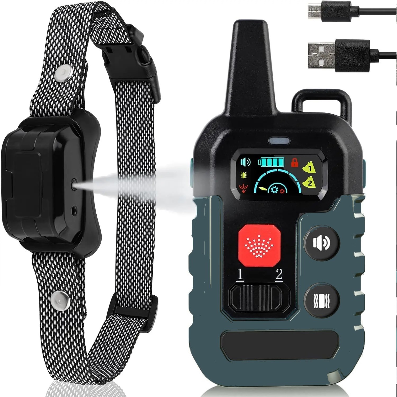 Pet Cologne Spray - Remote-Spray-Trainingshalsband für Haustiere, Tonvibration, 6-stufig verstellbar,