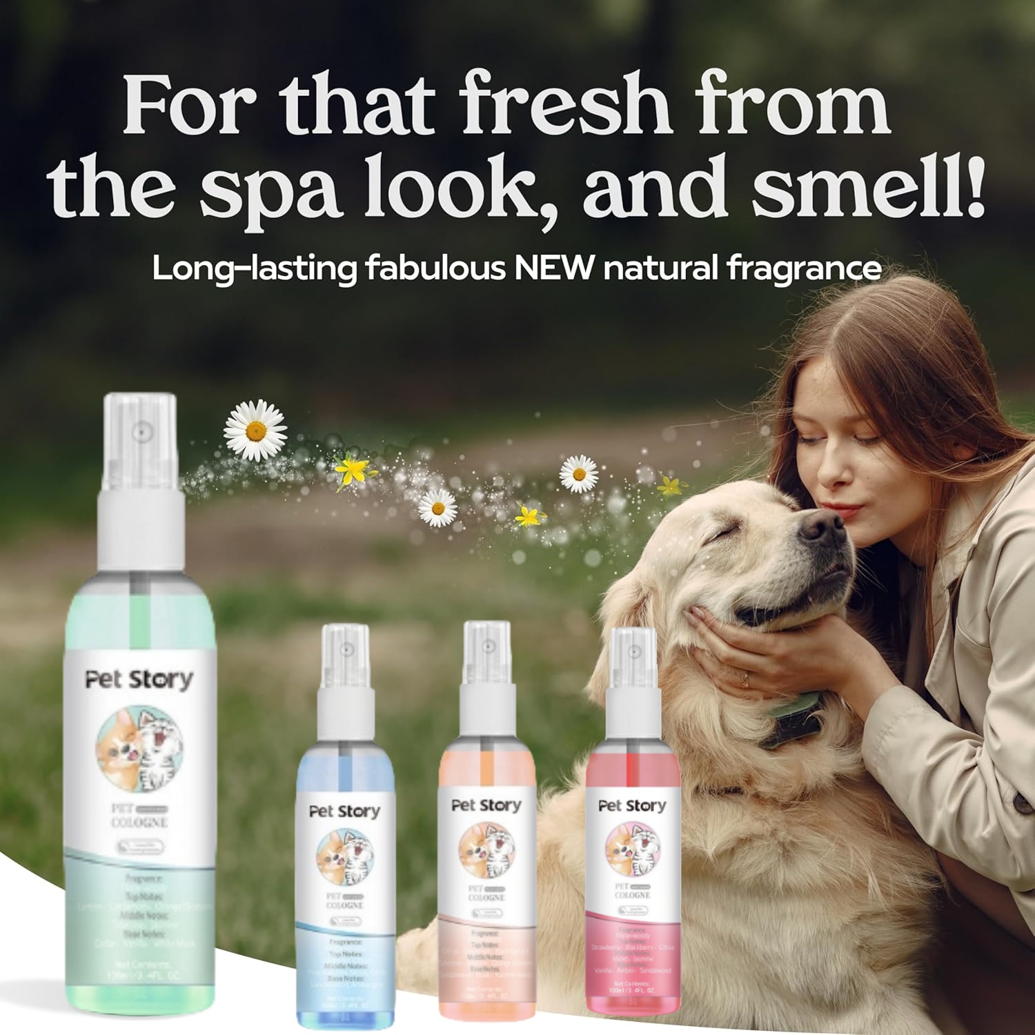 Pet Cologne Spray - Premium-Pflegespray für Hunde, Deodorant-Parfüm für Hunde,